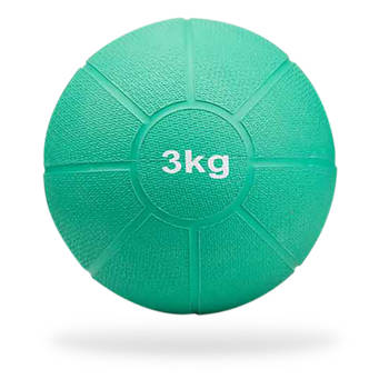 Matchu Sports Medicine ball 3kg - Groen - Ø 21cm - Massief rubber