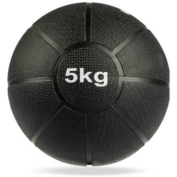 Matchu Sports Medicine ball 5kg - Zwart - Ø 22cm - Massief rubber