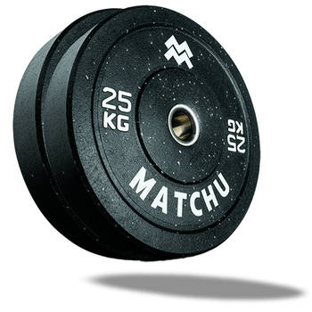 Matchu Sports Hi-temp bumper plate 25 kg - 2 stuks - Zwart - Rubber