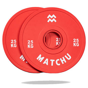 Matchu Sports Fractional plate 2.5 kg - 2 stuks - Rood - Rubber