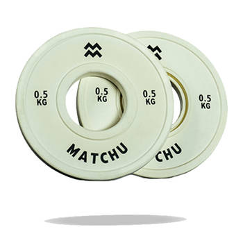 Matchu Sports Fractional plate 0.5 kg - 2 stuks - Beige - Rubber