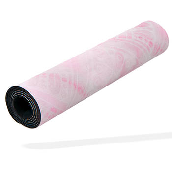Matchu Sports Yogamat Deluxe - Pink marble - 180 cm - Suede