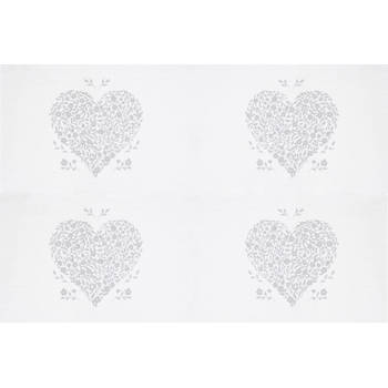 Zydante Swisstech® - Dekbedovertrekset - The Cotton Collection - White Hearts - 200x200/220 + 2*60x70 cm