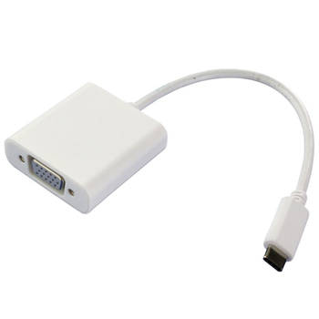 Scanpart Adapter Kabel USB C (M) - VGA (F) Wit