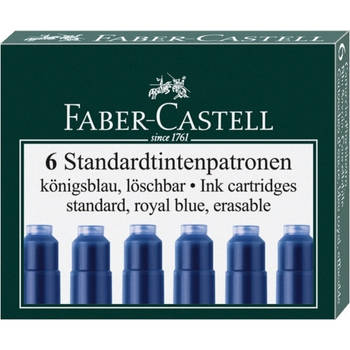 Inktpatronen Faber-Castell blauw doosje a 6 stuks
