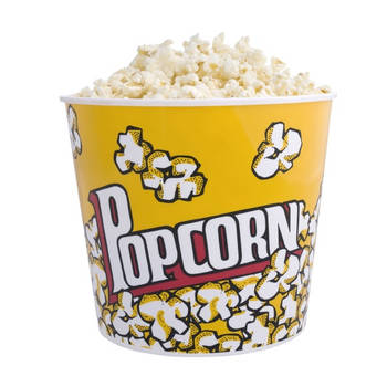 Popcorn Bak - Geel - Klassiek - Filmfan Gadget - Met Opdruk - Ideaal voor Filmavonden - Geel