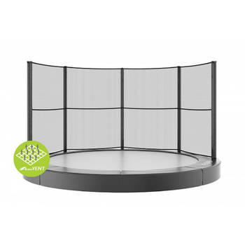 Half Veiligheidsnet Trampoline Akrobat - Geschikt voor Primus en Orbit - 305 cm - Rond - Set - Zwart