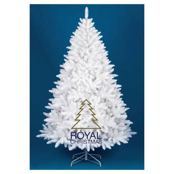 Blokker Royal Christmas Witte Kunstkerstboom Washington Promo 240cm aanbieding