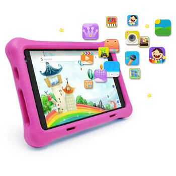 Looki KidsTab Pro - Kinder Tablet – 8 Inch – Camera Voor & Achter– Ouderlijk Toezicht - Kindertablet - Roze