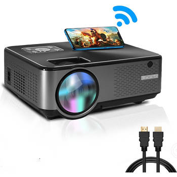 Looki Beamer X - Full-HD 6500 Lumen - WiFi Connect (Streamen Vanaf Telefoon) - Zwart - Mini Projector