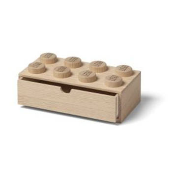 Lego Wooden Collection - Opbergbox Bureaulade Brick 8 - Hout - Beige