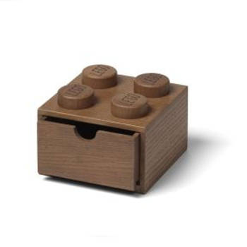 Lego Wooden Collection - Opbergbox Bureaulade Brick 4 - Hout - Bruin