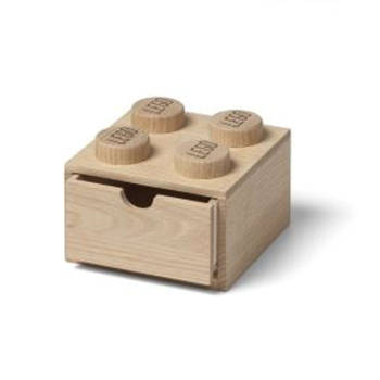 Lego Wooden Collection - Opbergbox Bureaulade Brick 4 - Hout - Beige
