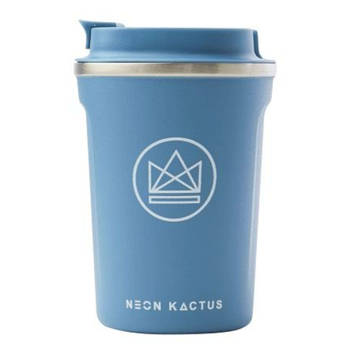 Neon Kactus - Reisbeker 380 ml Super Sonic - Roestvast Staal - Blauw