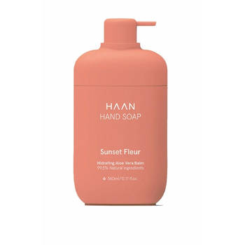 HAAN - Handzeep Dispenser 350 ml - Sunset Fleur - Polypropyleen - Roze