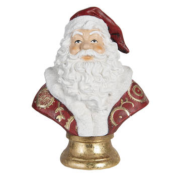 HAES DECO - Kerstman deco Figuur 33x20x44 cm - Rood - Kerst Figuur, Kerstdecoratie