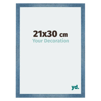 Fotolijst 21x30cm Helder Blauw Geveegd MDF Mura