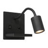 Mexlite wandlamp Upround - zwart - - 3654ZW