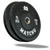 Matchu Sports Hi-temp bumper plate 5 kg - 2 stuks - Zwart - Rubber