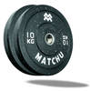 Matchu Sports Hi-temp bumper plate 10 kg - 2 stuks - Zwart - Rubber