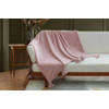 Amelie Home - Milky Powder Pluche Deken Met Kwastjes - Oud roze - 130x150 cm