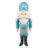 Clayre & Eef Beeld Notenkraker 47 cm Blauw Polyresin Kerstdecoratie Blauw Kerstdecoratie