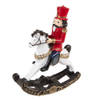 HAES DECO - Kerst Notenkraker Kleur Rood, 15x5x18 cm, Kerstfiguur - Kerstdecoratie