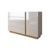 Meubella Dressoir Ashley - Wit - Eiken - 138 cm