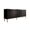 Meubella Dressoir Vanty - Zwart - 182 cm