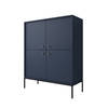 Meubella Dressoir Moreno - Blauw - 104 cm - Hoog