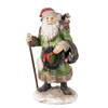 Clayre & Eef Kerstdecoratie Beeld Kerstman 20 cm Groen Polyresin Kerstfiguren Groen Kerstfiguren