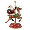 HAES DECO - Kerstman deco Figuur 29x14x46 cm - Rood - Kerst Figuur, Kerstdecoratie