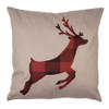 HAES DECO - Kerst Kussenhoes 45x45 cm - Rood - Collectie: Traditional X-mas - Sierkussen, Kussenhoes