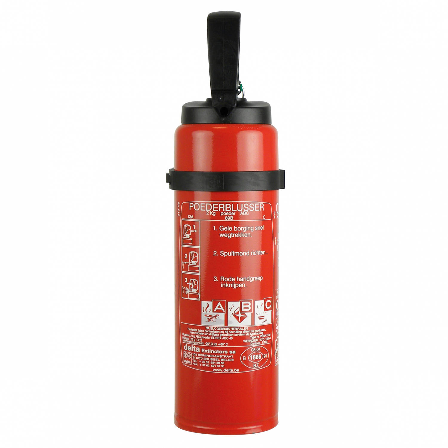 Carpoint brandblusser ABC met houder 2 kg rood 39 cm