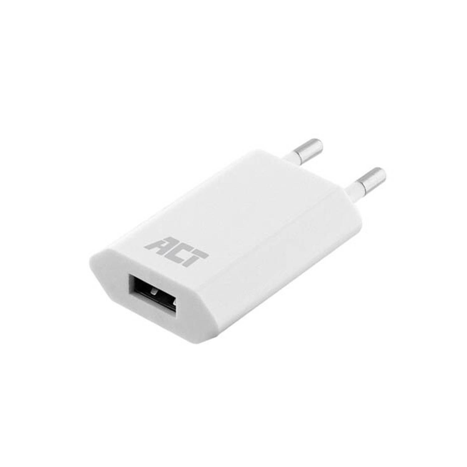 USB lader 110-240V voor smartphone 1A - wit