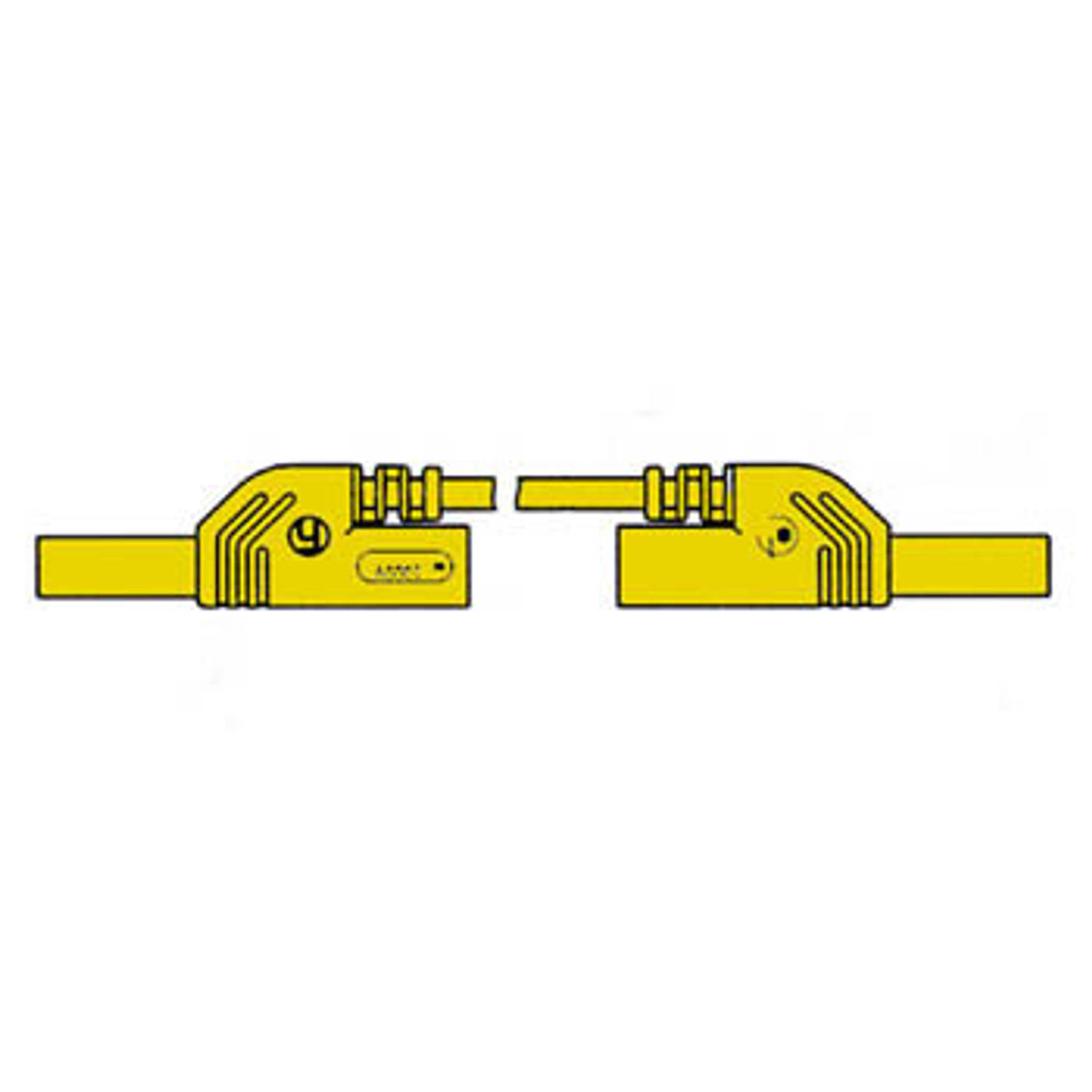 Contact Protected Injection-moulded Measuring Lead 4mm 25cm-Yellow (mlb-sh-ws 25-1)