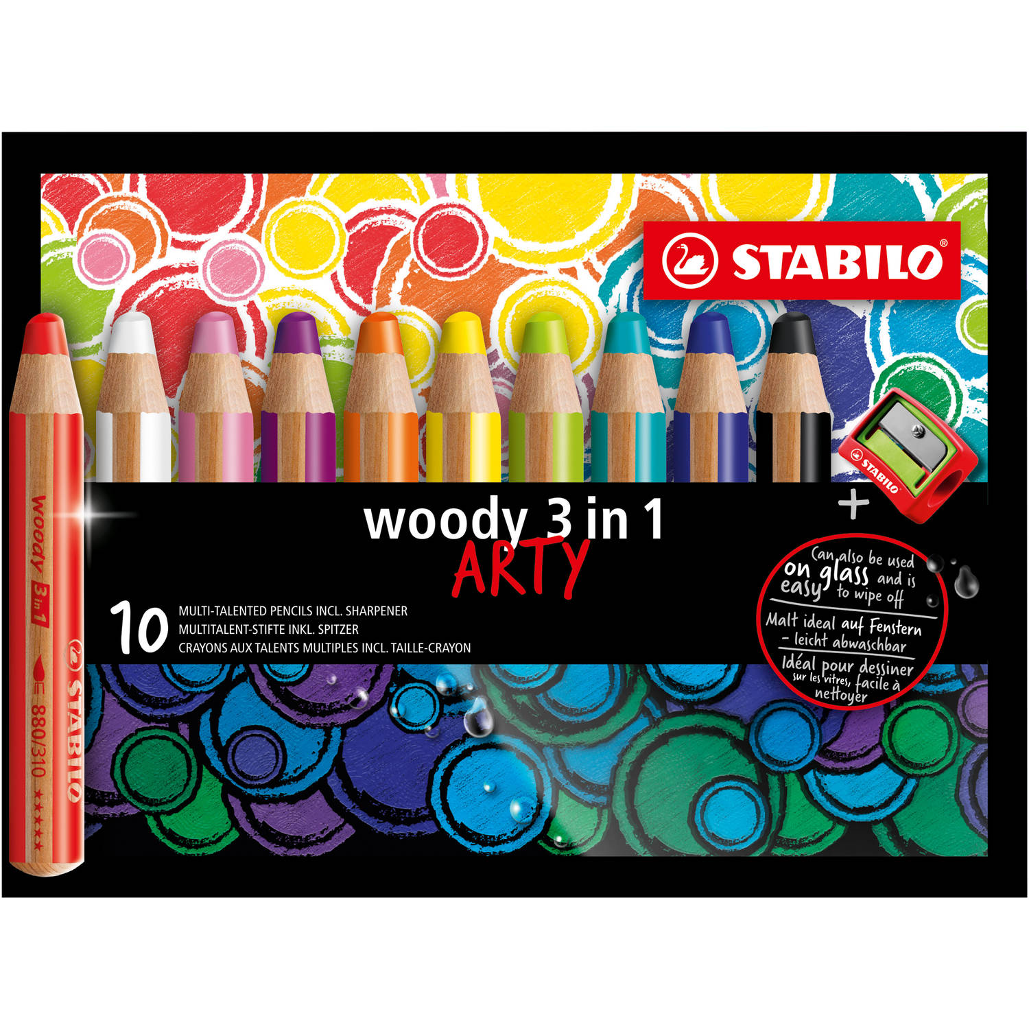 Kleurpotloden STABILO Woody 88010-1-20 etuià 10 kleuren...