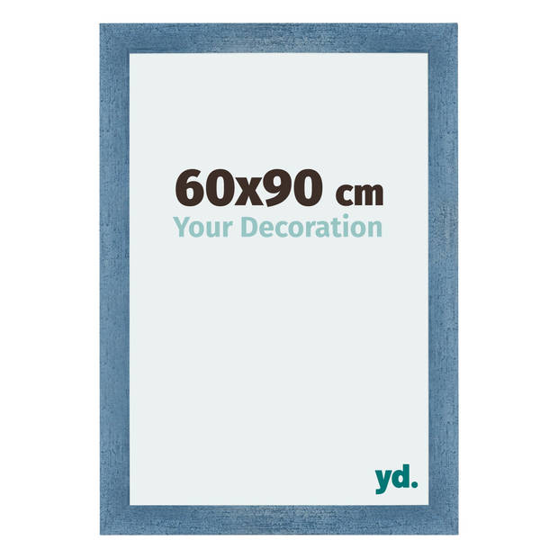 Fotolijst 60x90cm Helder Blauw Geveegd MDF Mura