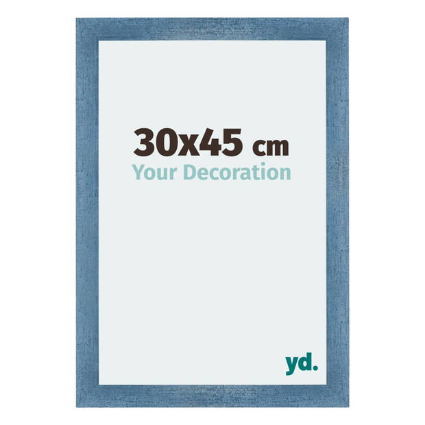 Fotolijst 30x45cm Helder Blauw Geveegd MDF Mura