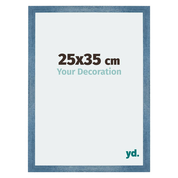 Fotolijst 25x35cm Helder Blauw Geveegd MDF Mura