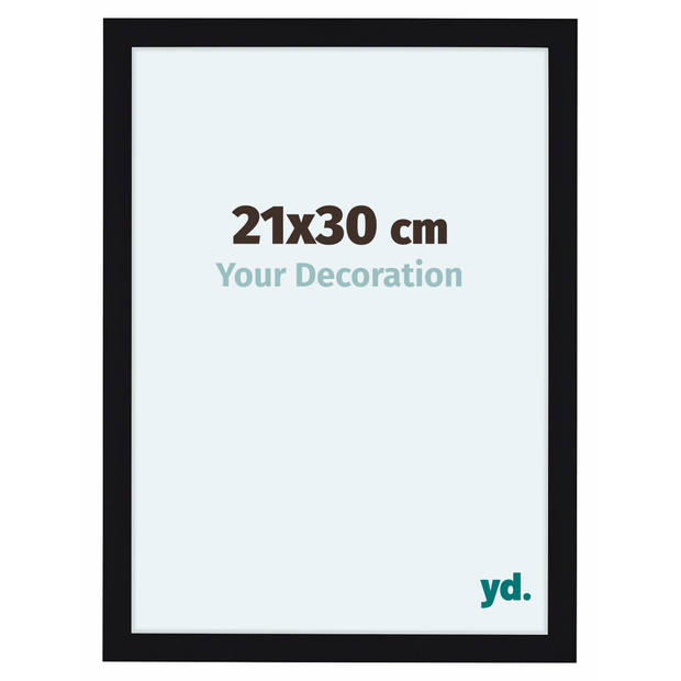 Fotolijst 21x30cm Zwart Hoogglans MDF Como