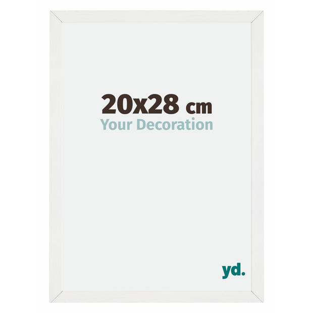 Fotolijst 20x28cm Wit Geveegd MDF Mura