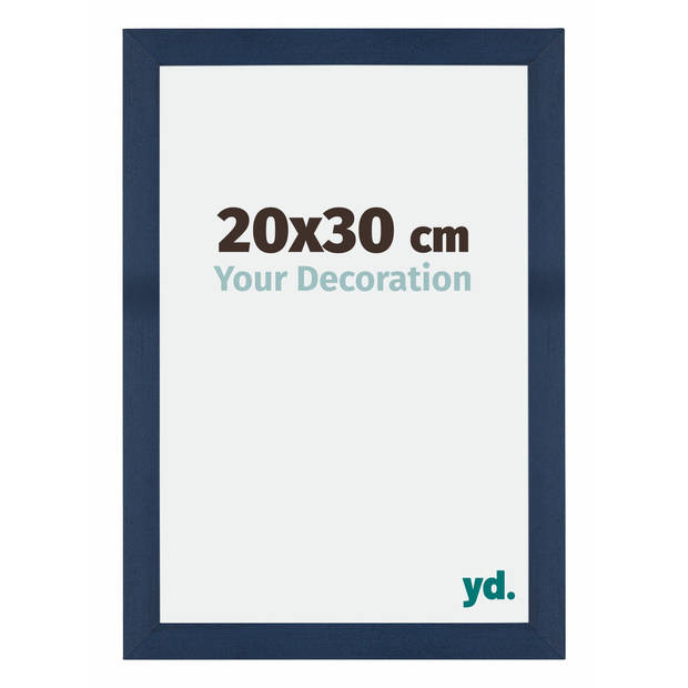 Fotolijst 20x30cm Donkerblauw Geveegd MDF Mura