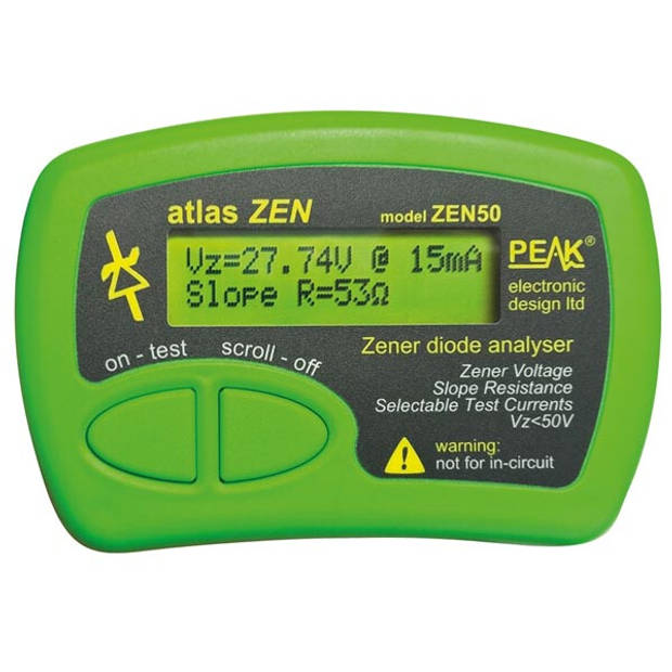 Peak - Atlas Zen - Zenerdiode-Analysator (0 - 50 V) - 103 X 70 X 20 mm