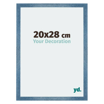 Fotolijst 20x28cm Helder Blauw Geveegd MDF Mura