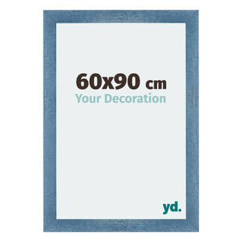 Fotolijst 60x90cm Helder Blauw Geveegd MDF Mura