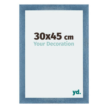 Fotolijst 30x45cm Helder Blauw Geveegd MDF Mura