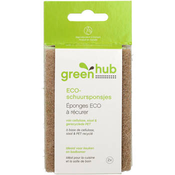 Greenhub Eco Schuursponsjes 2 stuks