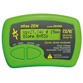 Peak - Atlas Zen - Zenerdiode-Analysator (0 - 50 V) - 103 X 70 X 20 mm