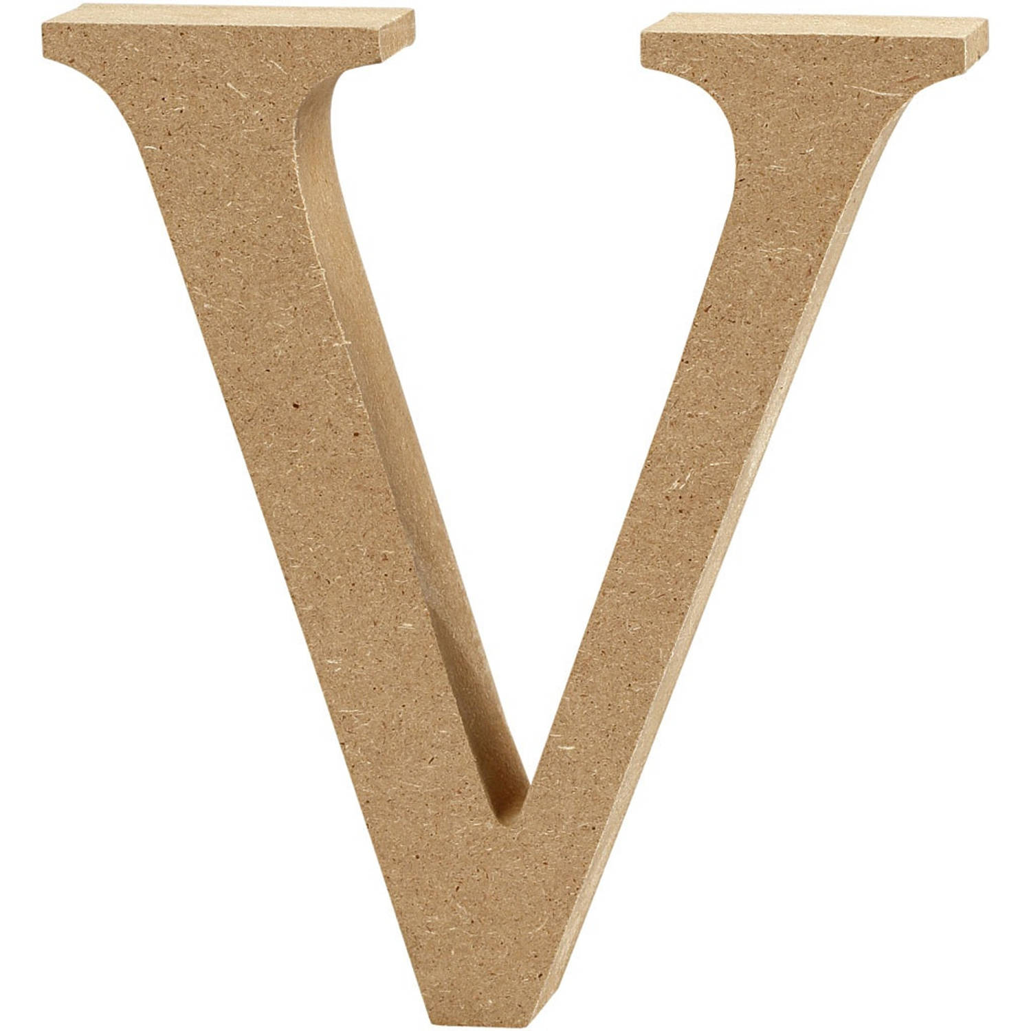 Creotime houten letter V 8 cm